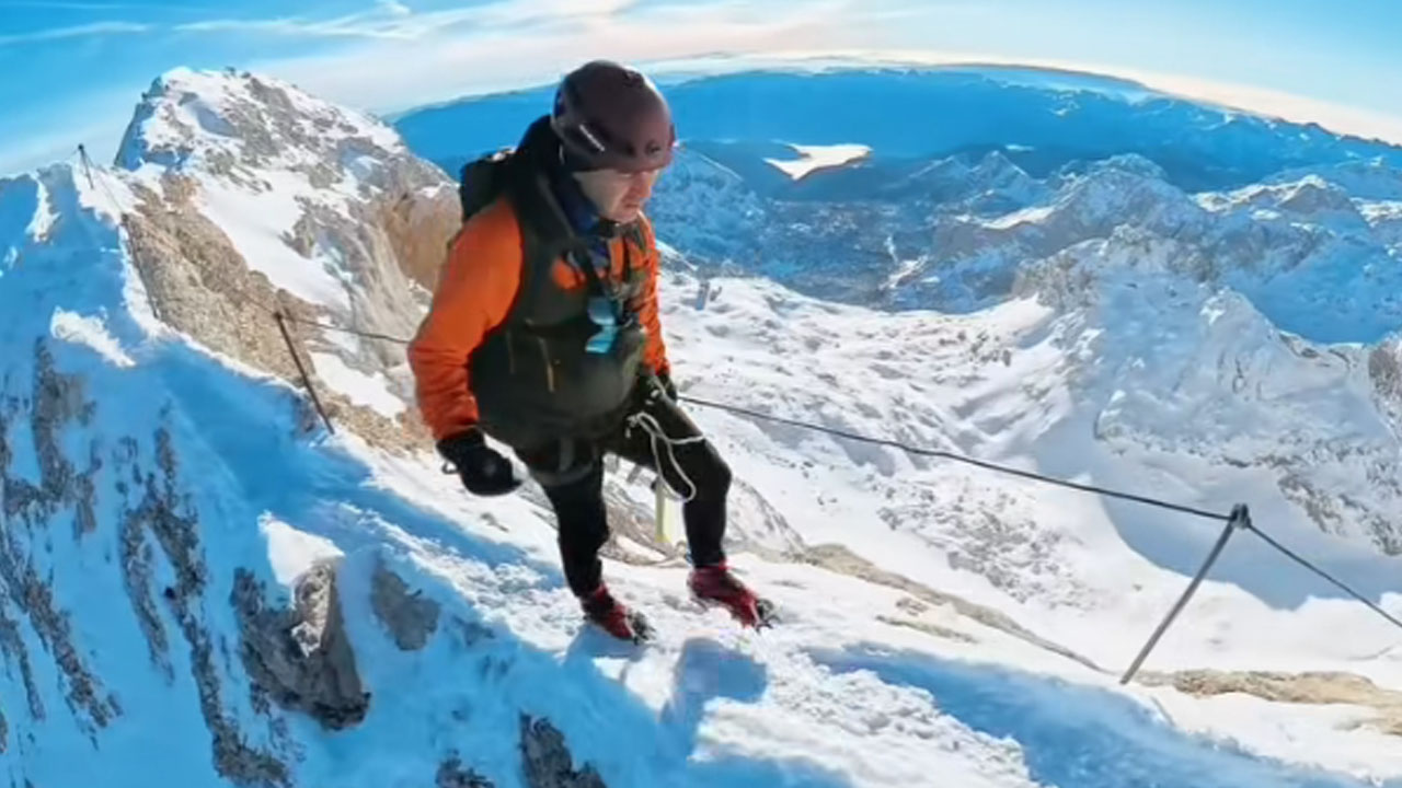 Hrvat posnel Triglav iz druge perspektive