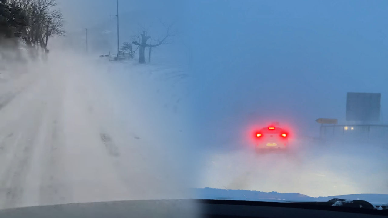 Snežni vihar na območju Vipavske