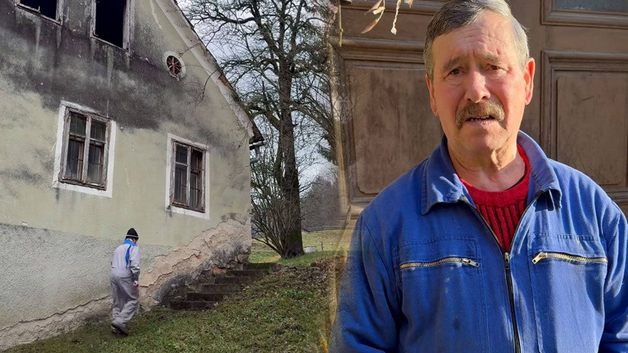 Srečko po 40 letih dela živi v 100 let stari hiši, ki razpada