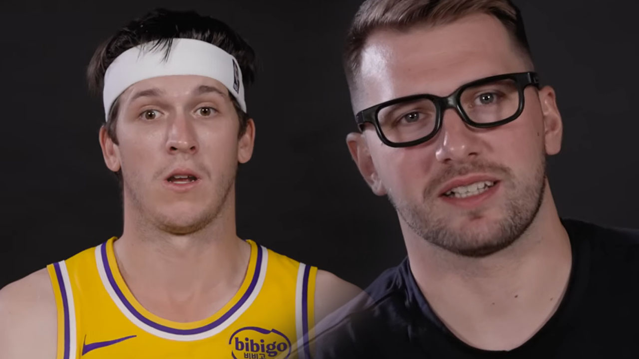 Luka Dončić soigralce spet učil slovenskega jezika in naših fraz