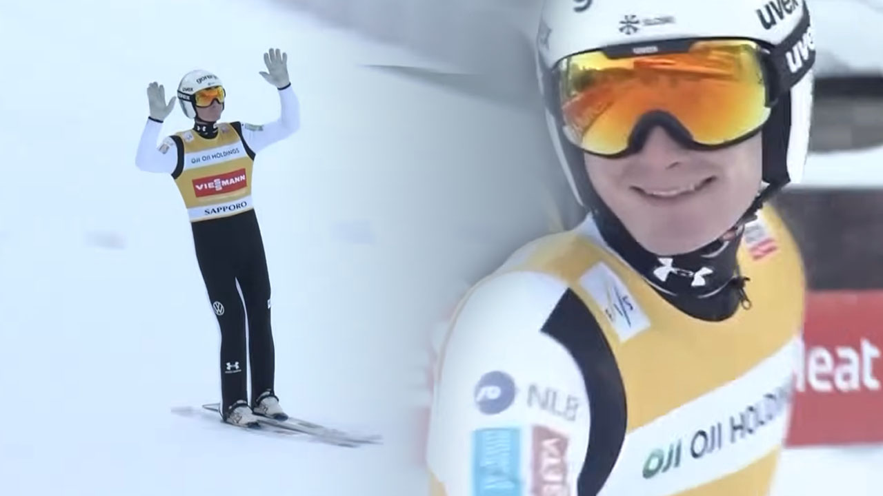 Domen Prevc slavil še drugo zaporedno zmago na Japonskem