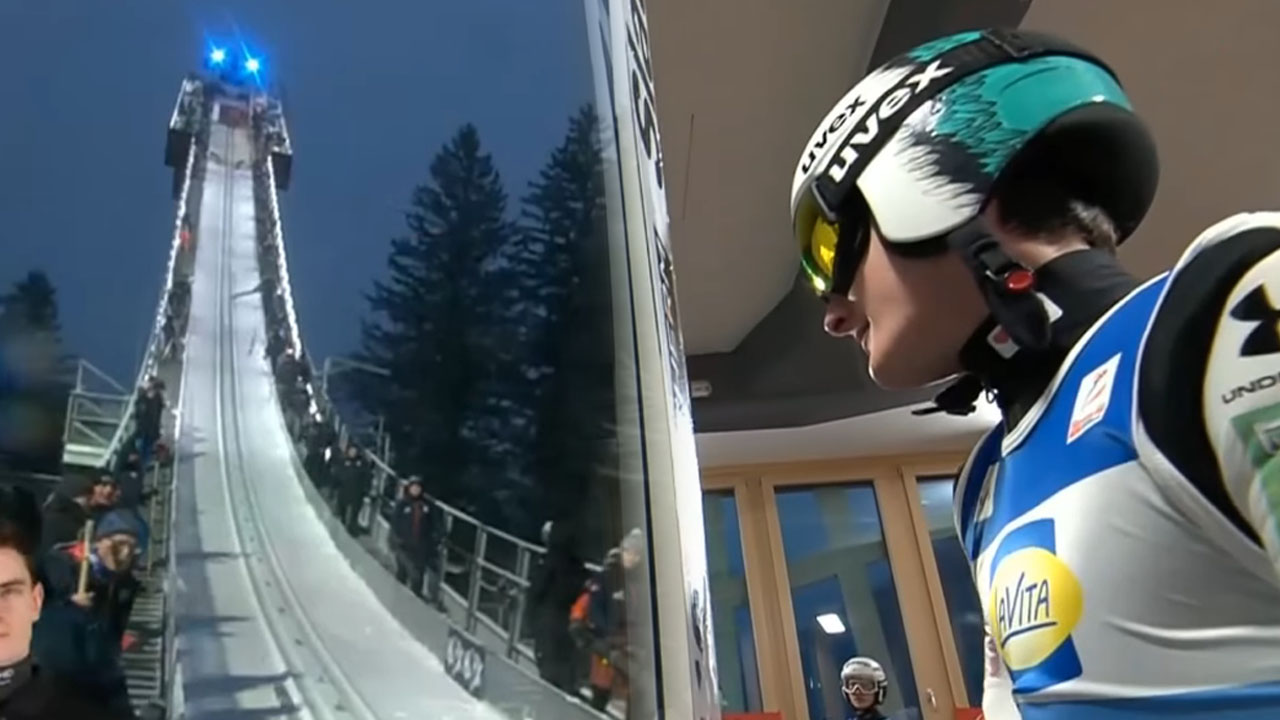 Domen Prevc izgubil smuči, Sloveniji vzeli boj za medalje