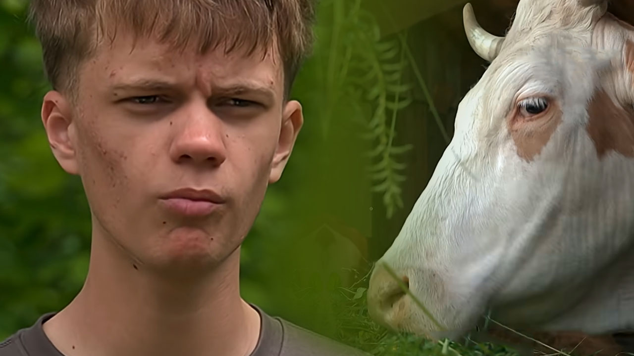 Mark Baržić v šovu Kmetija po razglasitvi hlapcev, vidno razočaran