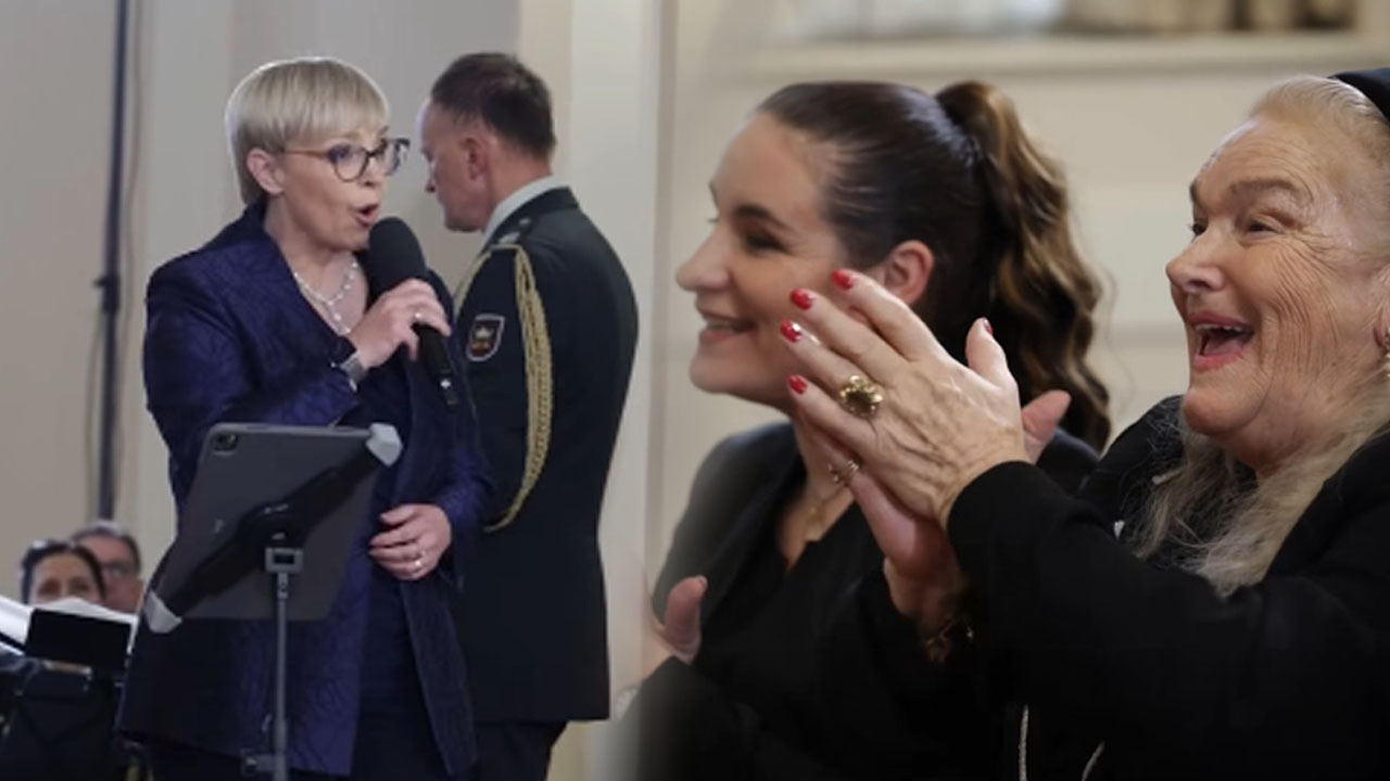 Nataša Pirc Musar zapela pesem Nora misel ob podelitvi odlikovanja Eldi Viler