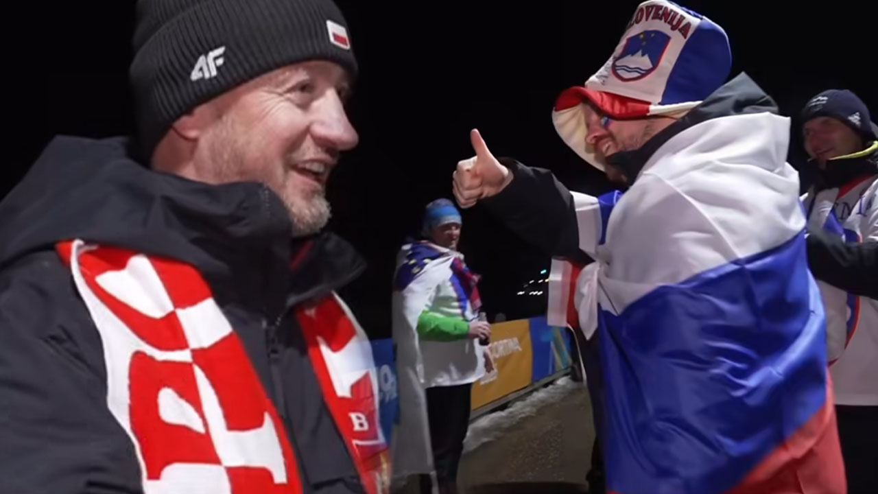 Adam Malysz presenečen nad aplavzom slovenskih navijačev v Predazzu