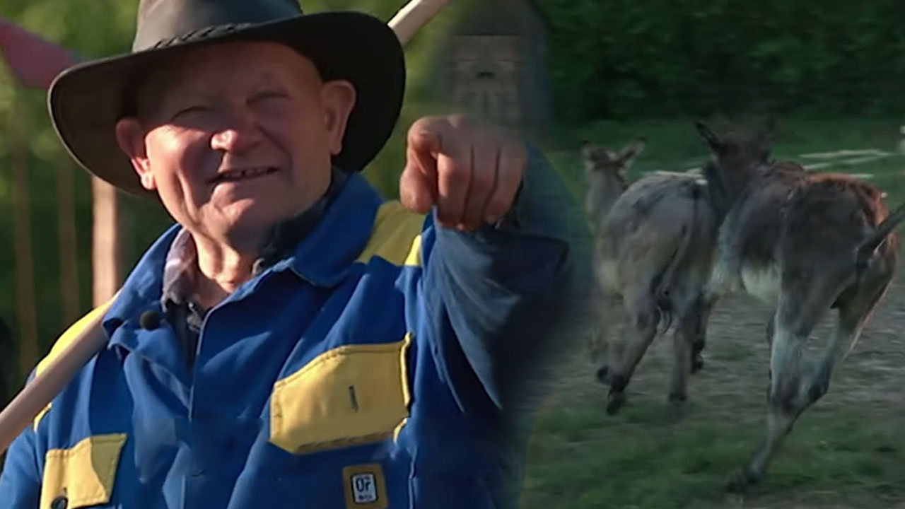 Franc Vozel na Kmetiji ob osličkih hudomušno komentira romanco Žana Zoreta in Urške Gros