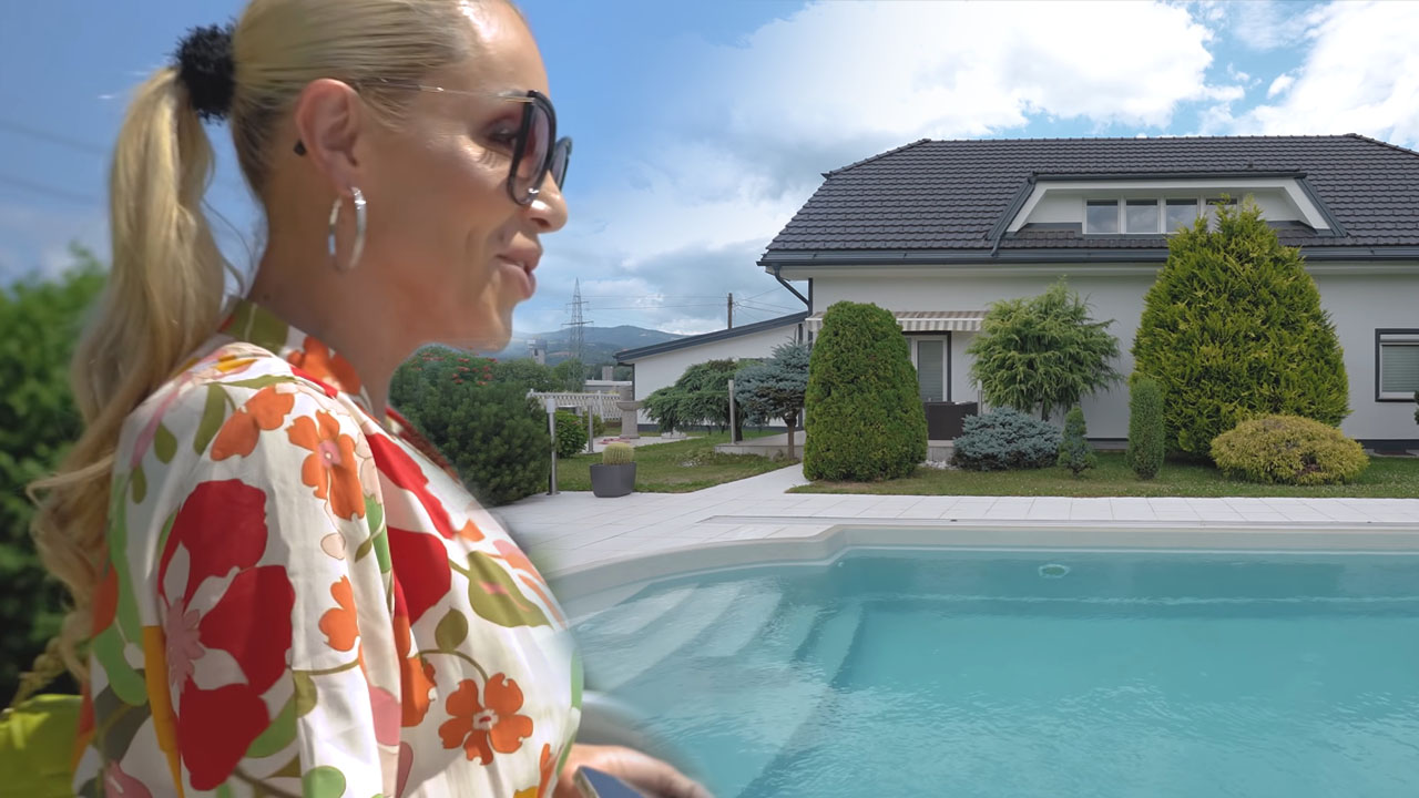 Carmen Osovnikar iz šova Kmetija v razkošnem domu z bazenom