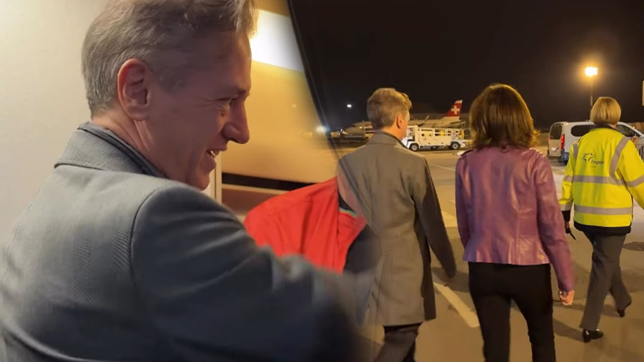 Robert Golob pozdravlja evakuirane potnike po pristanku letala na Brniku