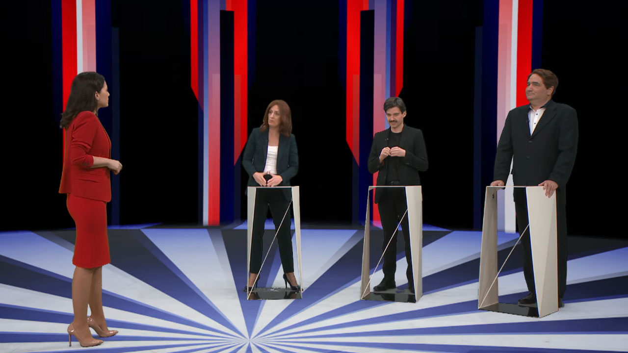 Parodija oddaje Kaj dogaja prikazuje politike med premorom na soočenju