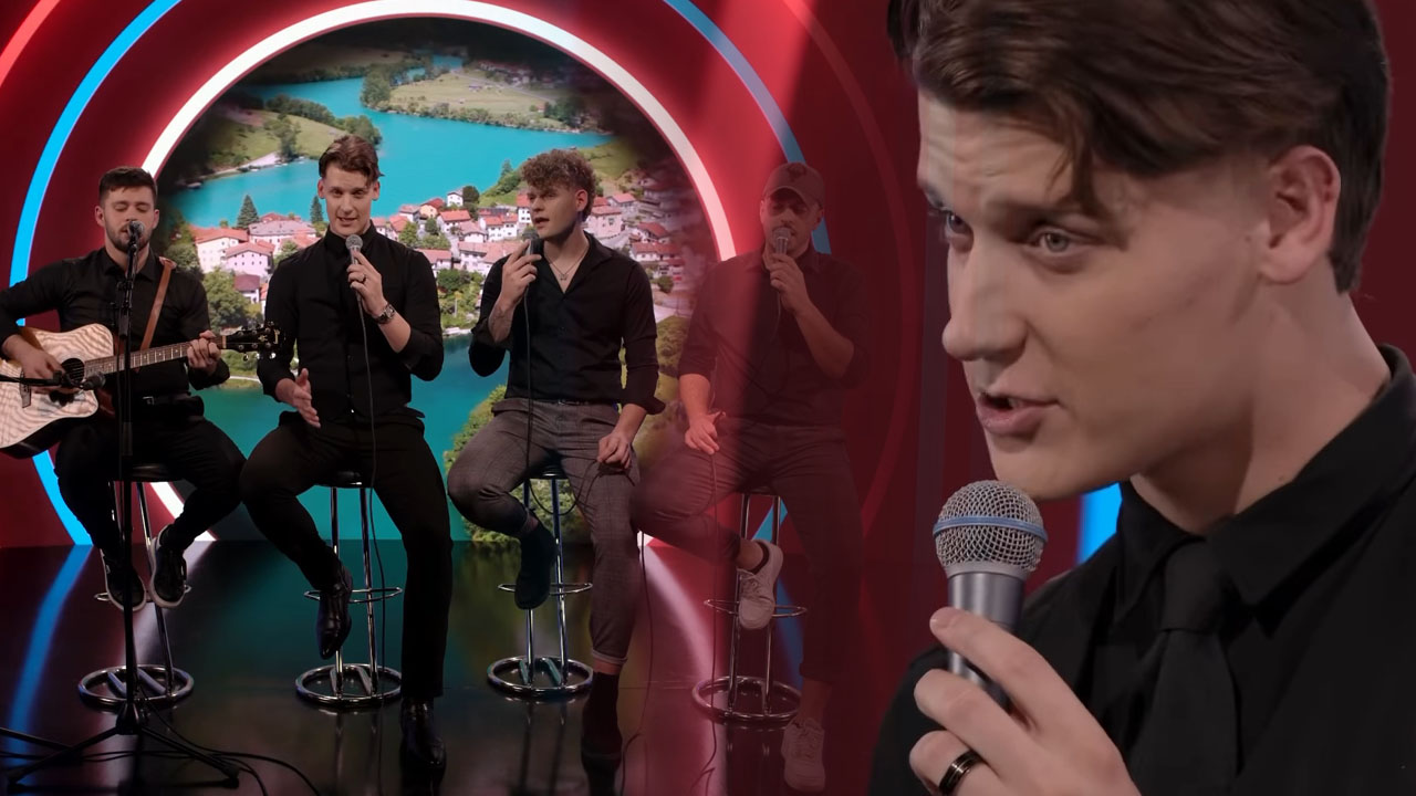 Skupina Firbci akustično zapela pesem Punca v oddaji Ubrano po slovensko na Veseljaku