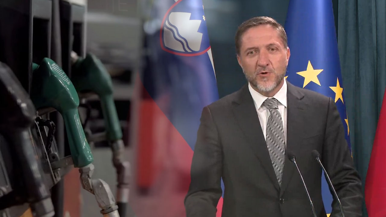 Klemen Boštjančič na današnji konferenci o novih cenah goriv ob napovedani podražitvi v torek