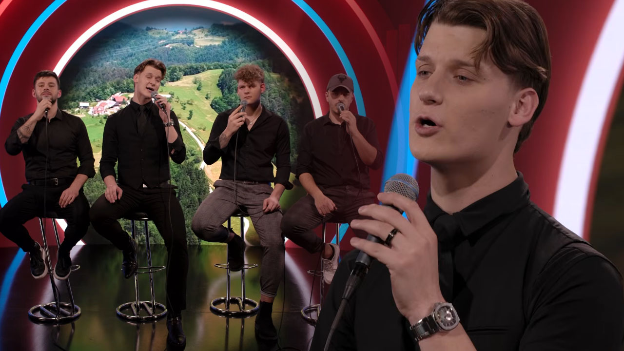 Firbci v oddaji Ubrano po slovensko zapeli Dekle s črnimi očmi