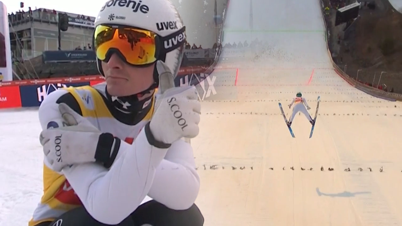 Domen Prevc na letalnici v Vikersundu tekmo končal brez stopničk