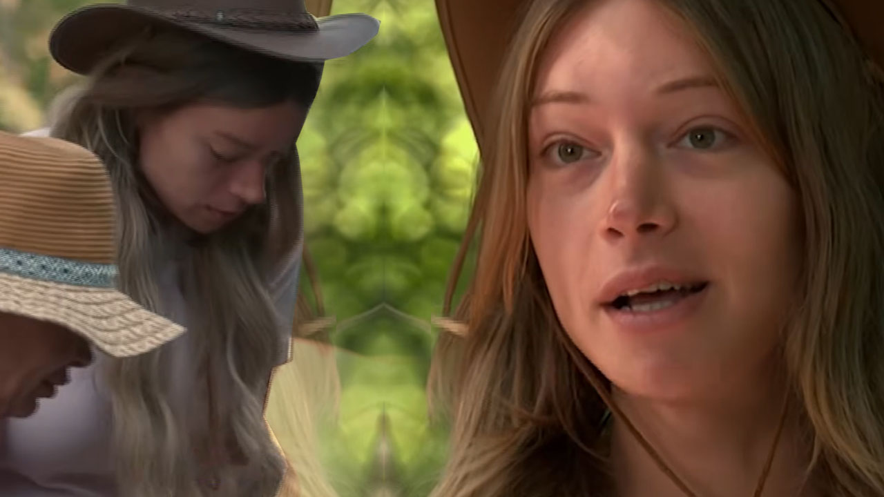 Pia in La Toya na Kmetiji ob ribniku opazujeta paglavce in se čudita nenavadnim prizorom