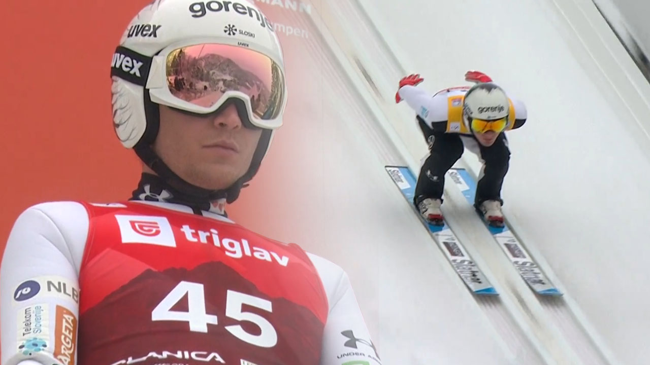 Anže Lanišek in Domen Prevc prva in druga v kvalifikacijah v zasneženi Planici