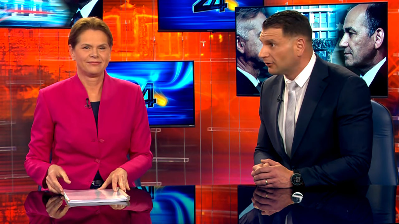 Zoran Stevanović in Alenka Bratušek v napetem soočenju v oddaji 24UR zvečer