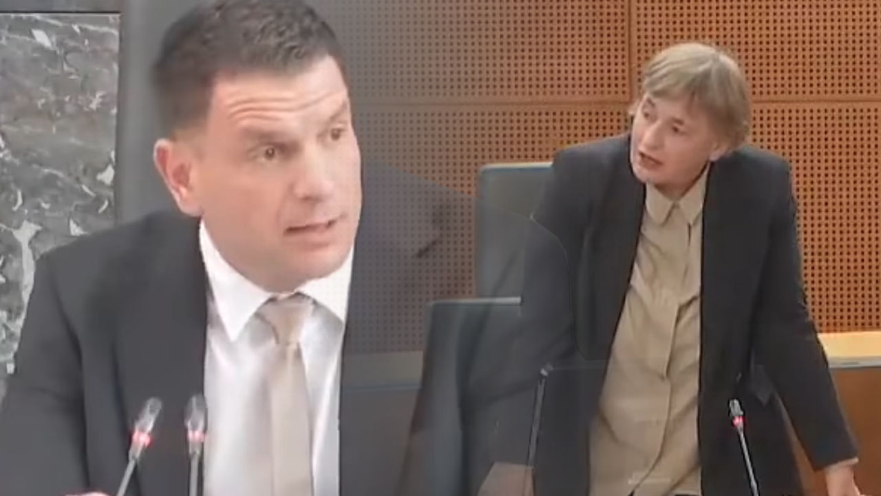 Poslanka Nataša Sukič govori v Državnem zboru med prvo sejo pod vodstvom novega predsednika Zorana Stevanovića