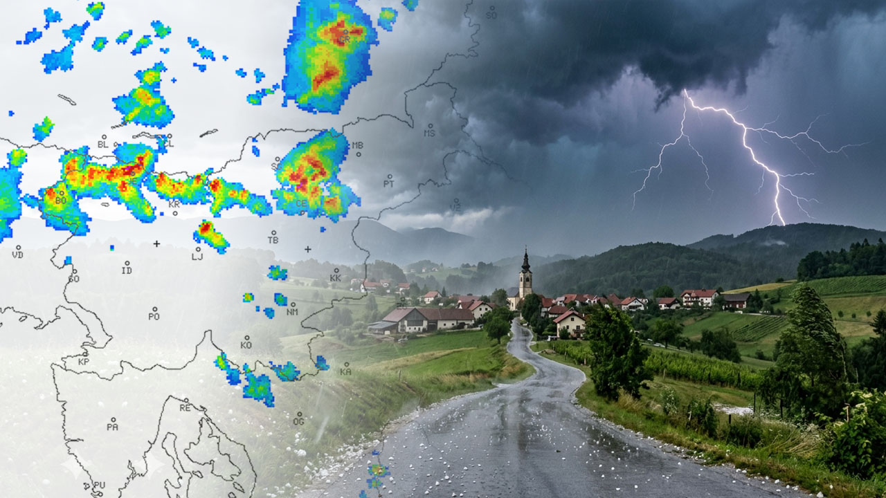 Nevihte že nad Slovenijo, na severovzhodu države bo najhuje