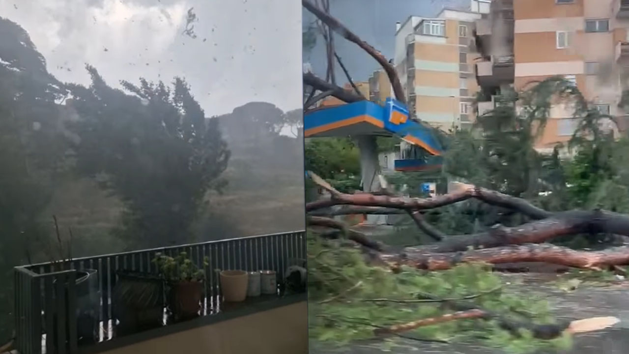 Območje severnega Rima danes dopoldne okoli 9. ure prizadel tornado