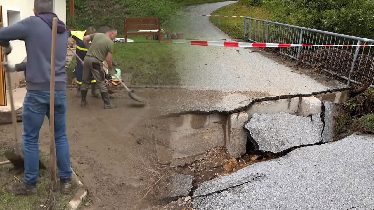 Ponoči neurje razdejalo občino Žetale, uničilo mostove in ceste