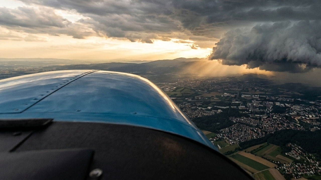 Slovenski pilot poletel v nevihto, da bi včeraj preprečil debelejšo točo