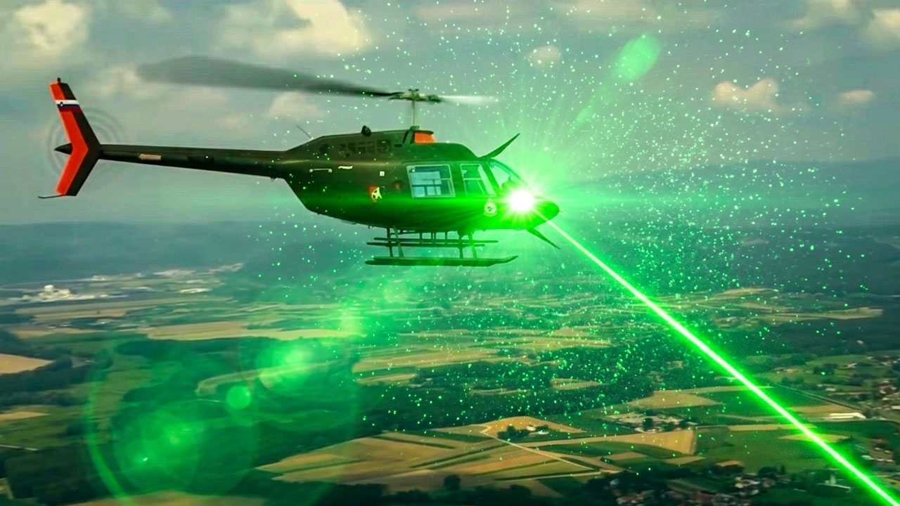 Helikopter Slovenske vojske osvetil z laserjem