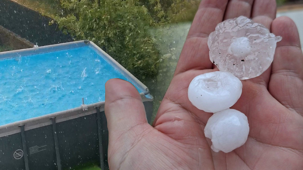 Debela toča v naselju Planina pri Ajdovščini