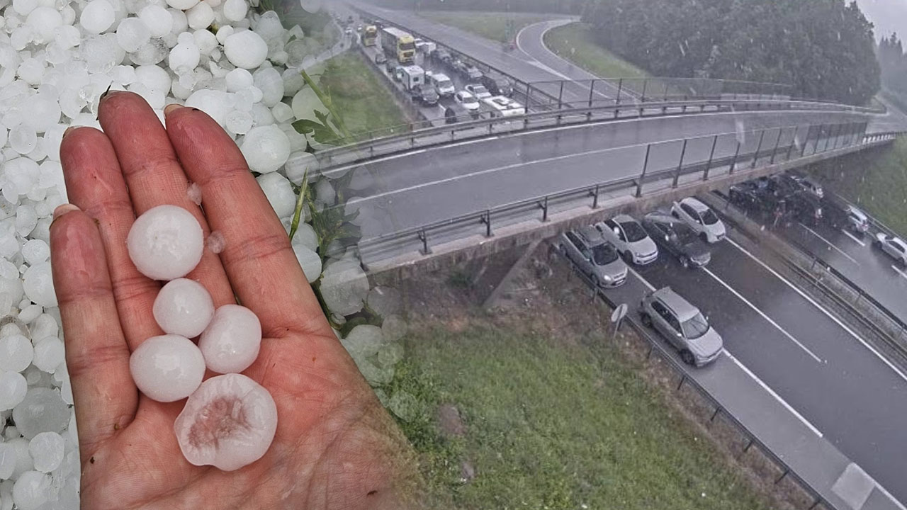 Toča v Dramljah, na štajerski avtocesti ustavljali pod nadvozi
