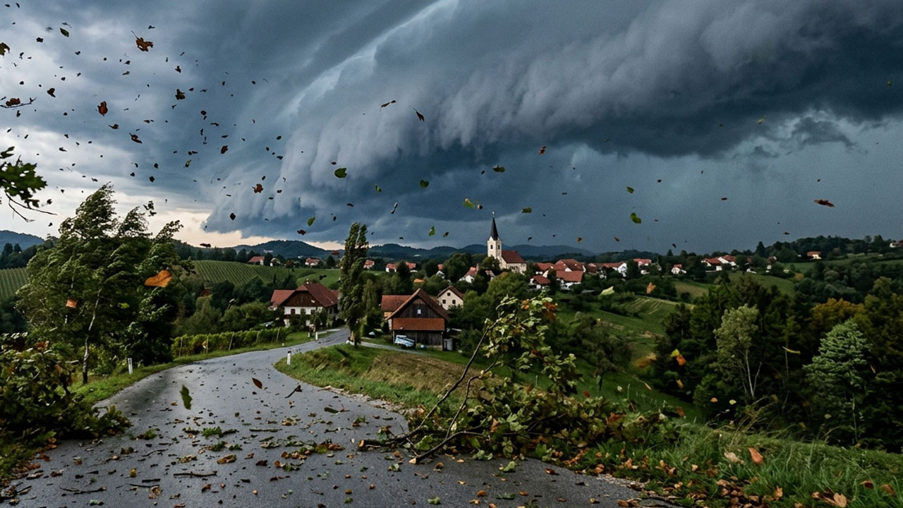 Slovenijo bo jutri popoldan prešla nevihtna linija, ki lahko prinese debelo točo