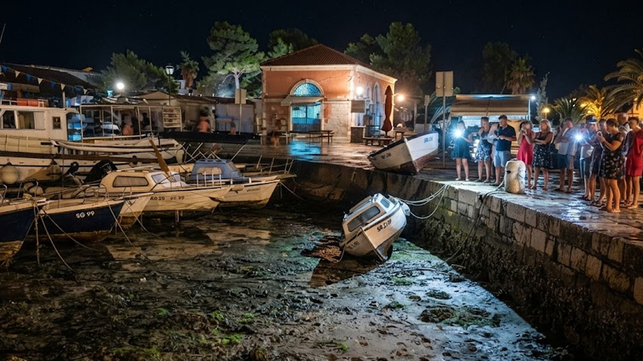 Meteocunami na Hrvaškem povzročil nenadno dvigovanje in umikanje morja na Hvaru