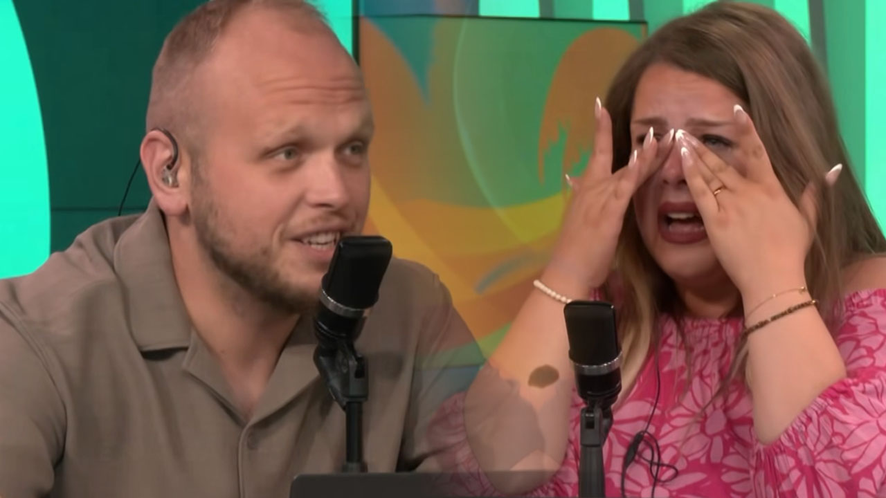 Radijski voditelj Rudi Sieger do solz ganil sovoditeljico Tamaro Goričanec, ki odhaja na porodniški dopust