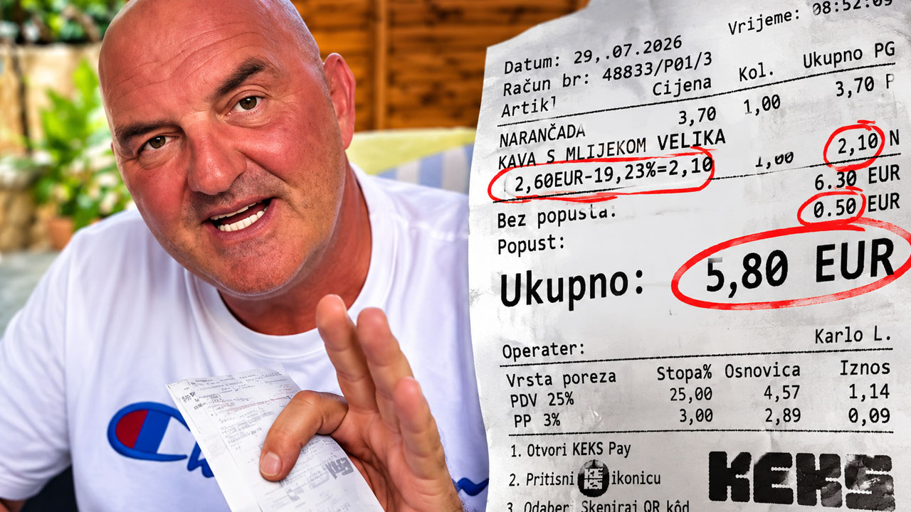 Slovenski gostinec pokazal račune in opozoril na različne cene za domačine in turiste na Hrvaškem