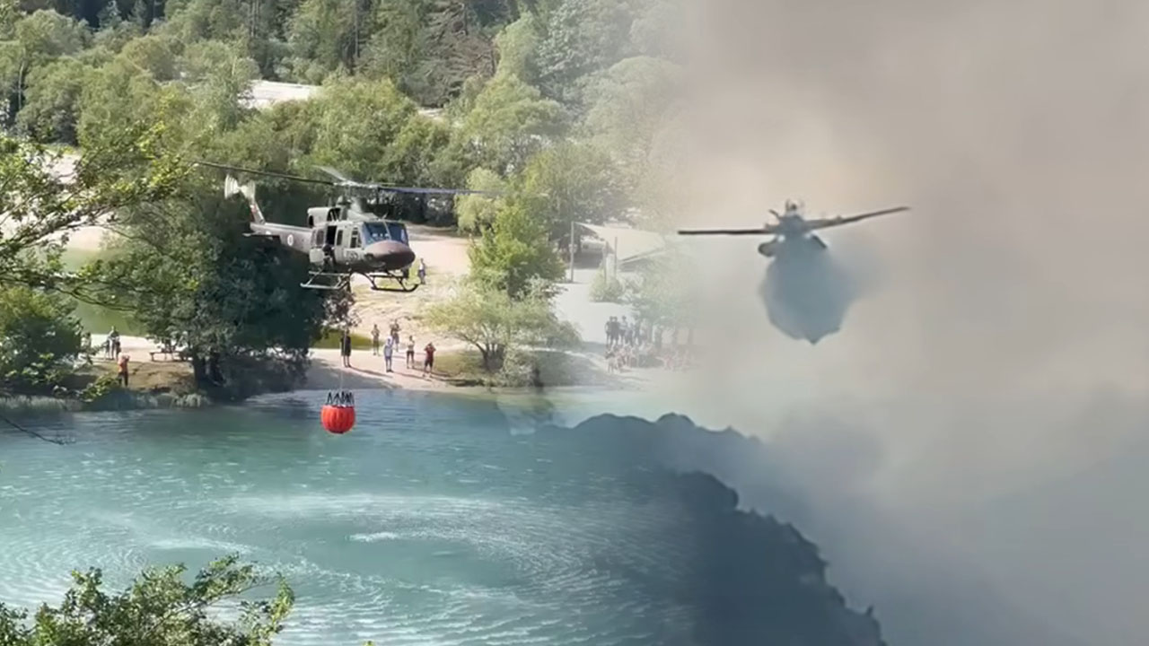 Zagorelo pri Kranjski Gori, požar gasili štirje Air Tractorji