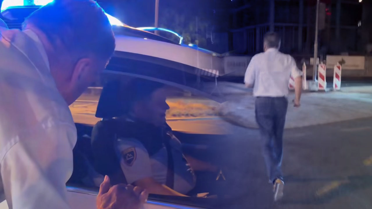 Zoran Janković sredi noči pri pogovoru s policisti
