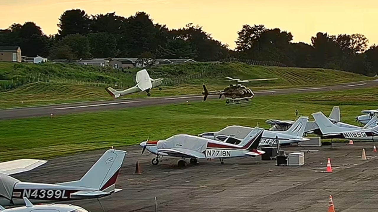 Nadzorne kamere letališča posnele nesrečo letala in helikopterja