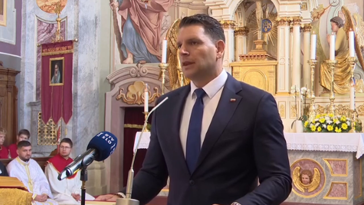 Sveta maša za policiste v Srednji vasi v Bohinju
