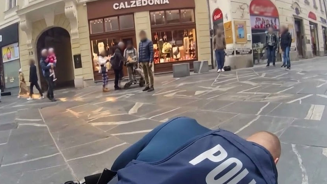 Posnetek telesne kamere z aretacije Armina Đutovića v Ljubljani