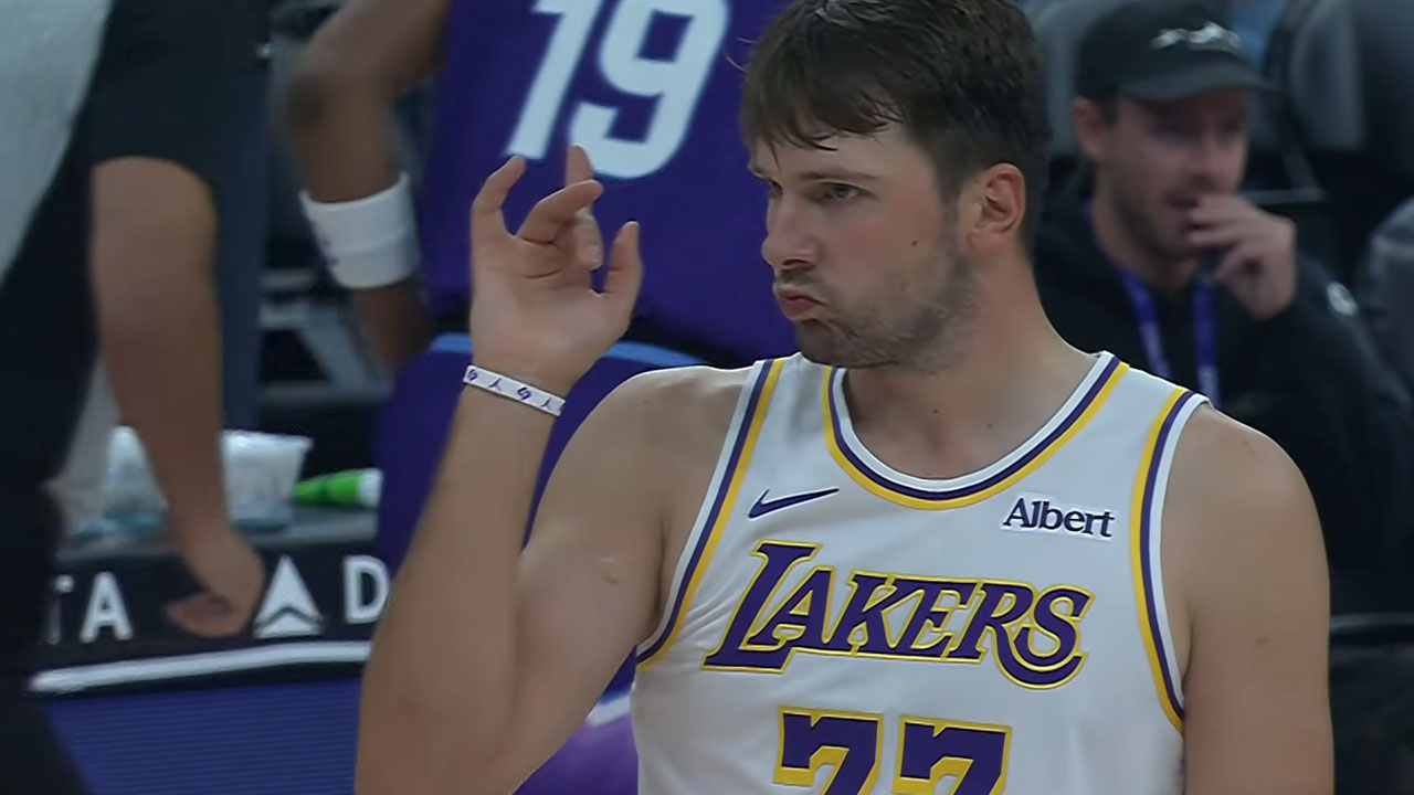 Luka Dončić na tekmi proti Utah Jazz